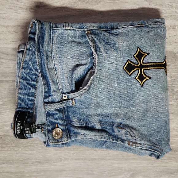 Men's forever 21 jeans cross patch size 33 Denim jeans - Picture 2 of 3